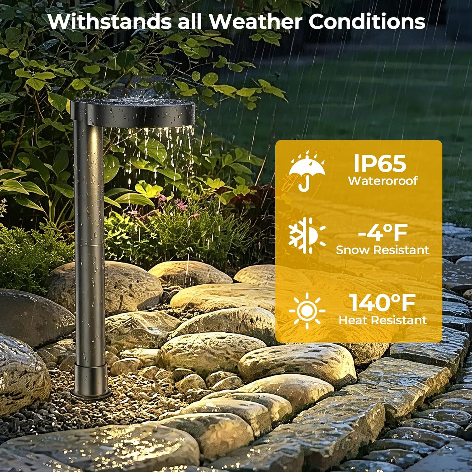 Solar Pathway Lights Outdoor, Solar Walkway Lights with Brightness Adjustable, 2 Color Modes Waterproof Outdoor Solar Light for Garden Yard Driveway Landscape Patio Lawn(4 Pack)