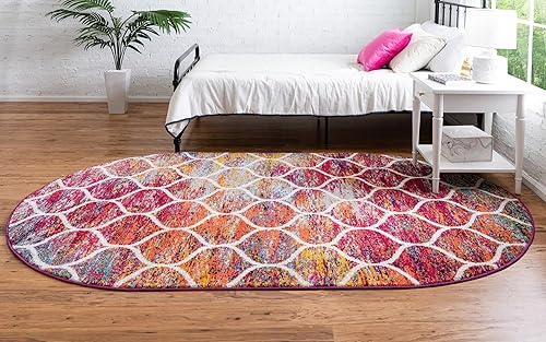 Miniatura 262 de Rugs.com Lattice Frieze Collection Alfombra – 4 x 6 pies, alfombra mediana negra perfecta para salas de estar, comedores grandes, planos abiertos