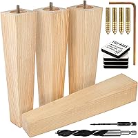 Vista 25 de Patas cuadradas premium de muebles en negro (kit de instalación completa) - Elige tu