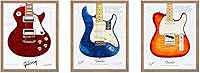 Vista 28 de Poster Master Póster de guitarra eléctrica de 3 piezas, impresión de guitarra, arte musical, arte de instrumentos, regalo para él, ella y músico