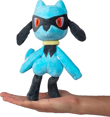 Miniatura 6 de Pokémon - Peluche de Riolu de 8 pulgadas, con licencia oficial, figura de Lucario Evolution, auténtico juguete de peluche suave, regalo de Navidad