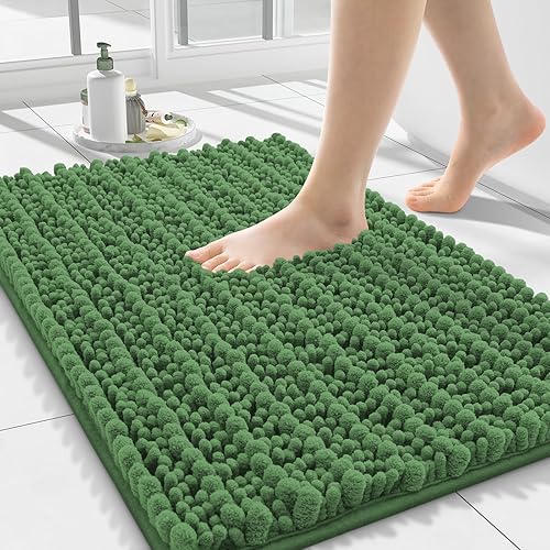 Miniatura 144 de Smiry Alfombras de Baño 24 x 16 pulgadas, Tapetes de Baño de Chenilla Extra Suaves y Absorbentes, Respaldo de Goma Antideslizante, Lavable a Azul