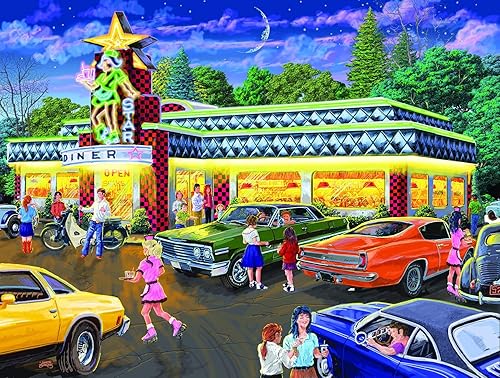 Miniatura 3 de SUNSOUT INC - Star Diner - Rompecabezas de 500 piezas por artista: Joseph Burgess - Tamaño acabado 18" x 24" - MPN # 38744