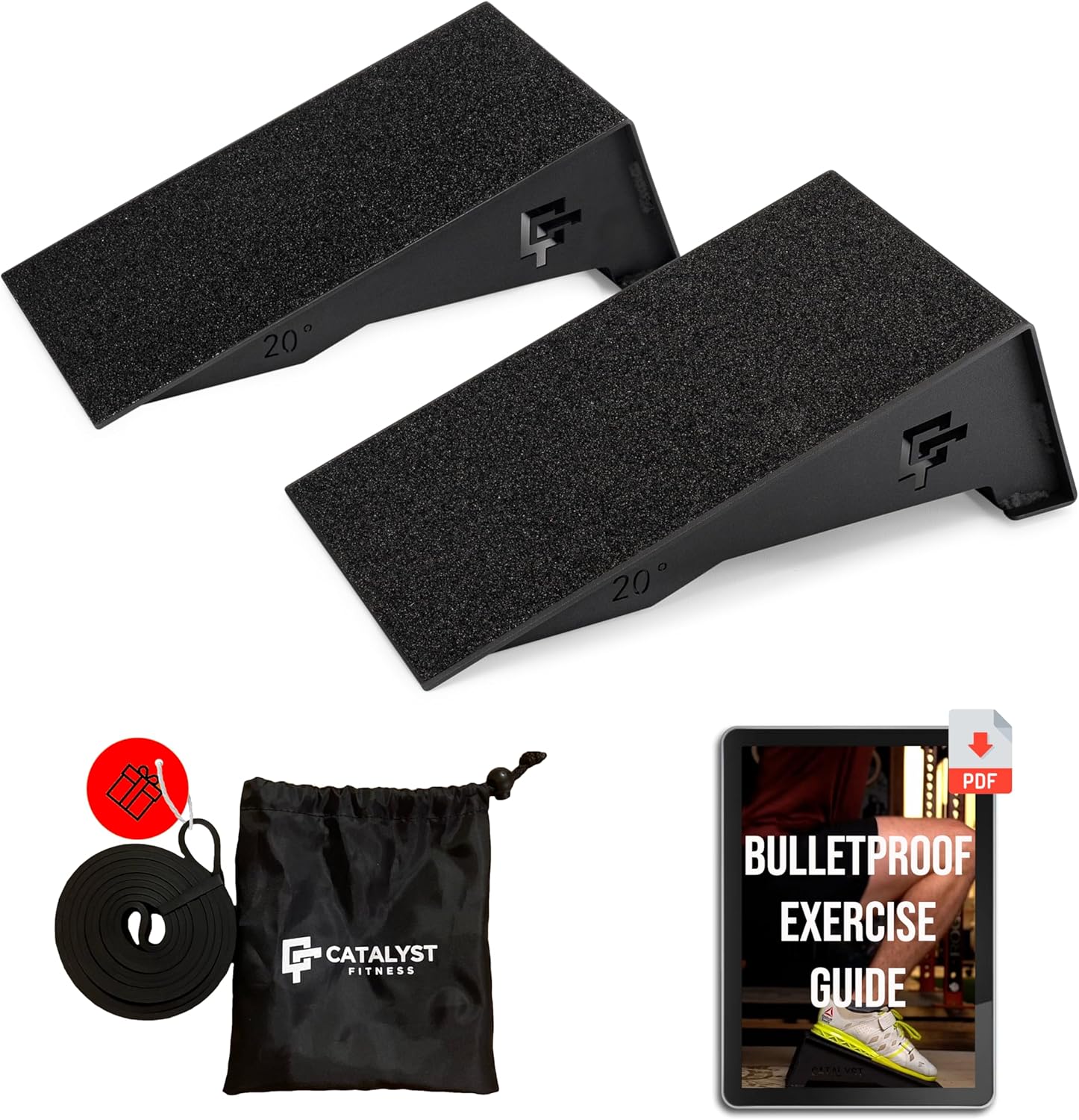 Catalyst ProWedges Professional AntiSlip Steel Squat Wedges, Slant