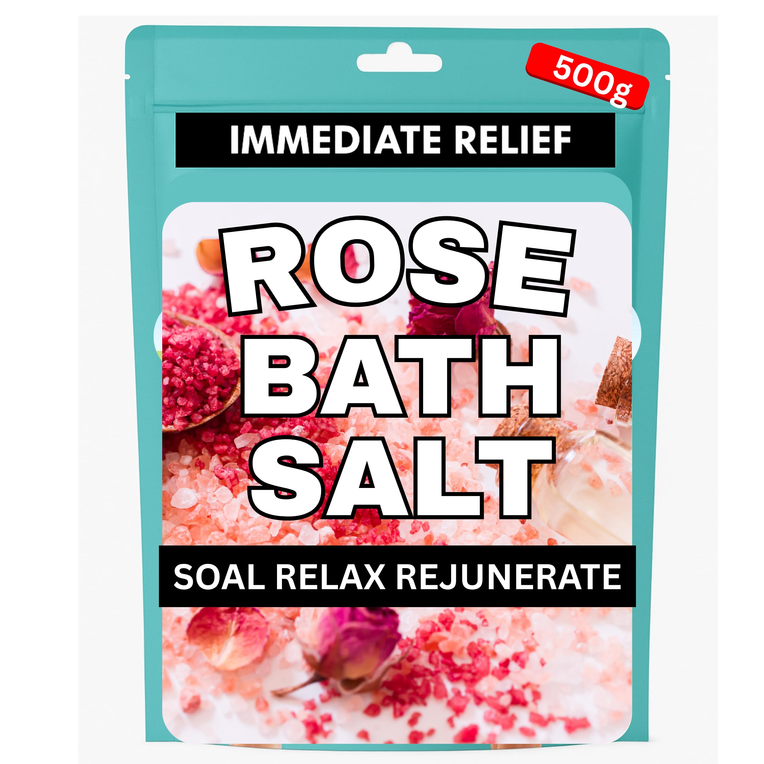 Pure Epsom Salt for Bath and Foot Spa, 500g, Pain Relief and Muscle Relaxation, Unscented Magnesium Sulfate Crystals-picture-54