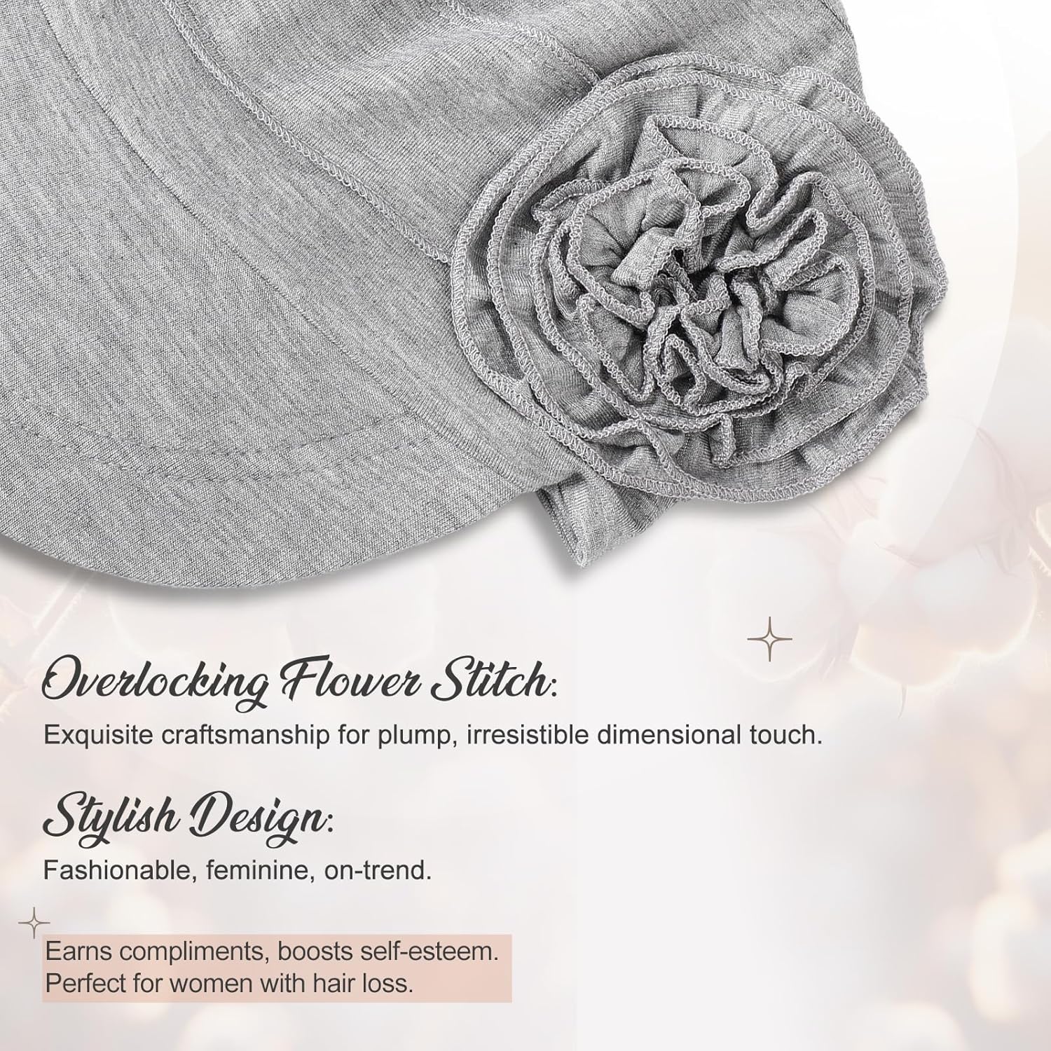 JenPen 6 Pcs Soft Chemo Cancer Hats for Women Breathable Bamboo Baseball Cap Slouch Viscose Hat for Hair Loss Cancer Headwear - Image 9