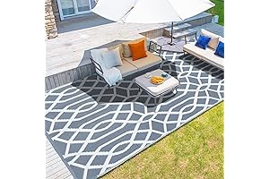 wikiwiki Reversible RV Outdoor Rugs, 9x18 Feet | Waterproof Patio Mat for Camping
