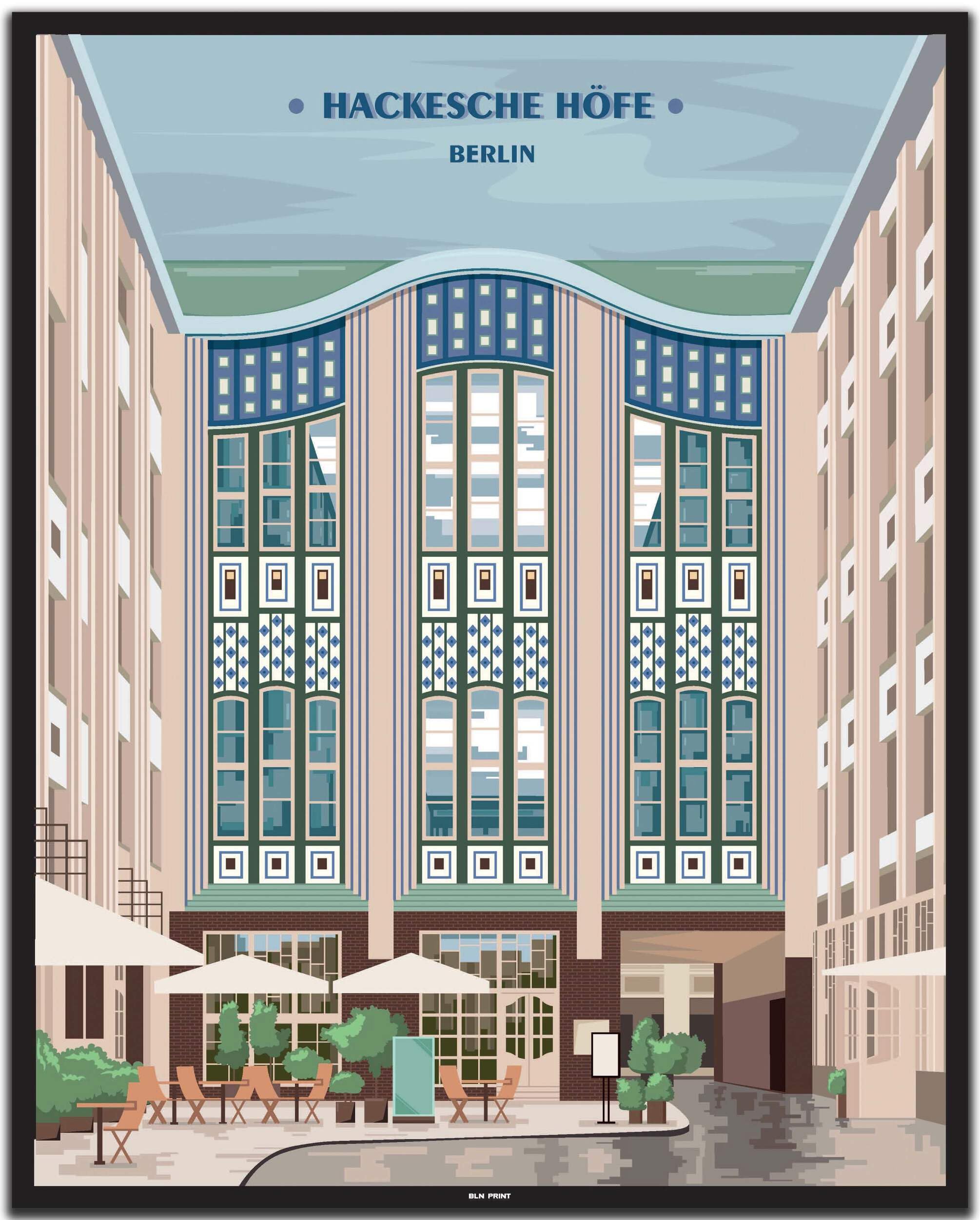 BLN PRINT Środek: motyki (4) - plakat podróżny w stylu vintage