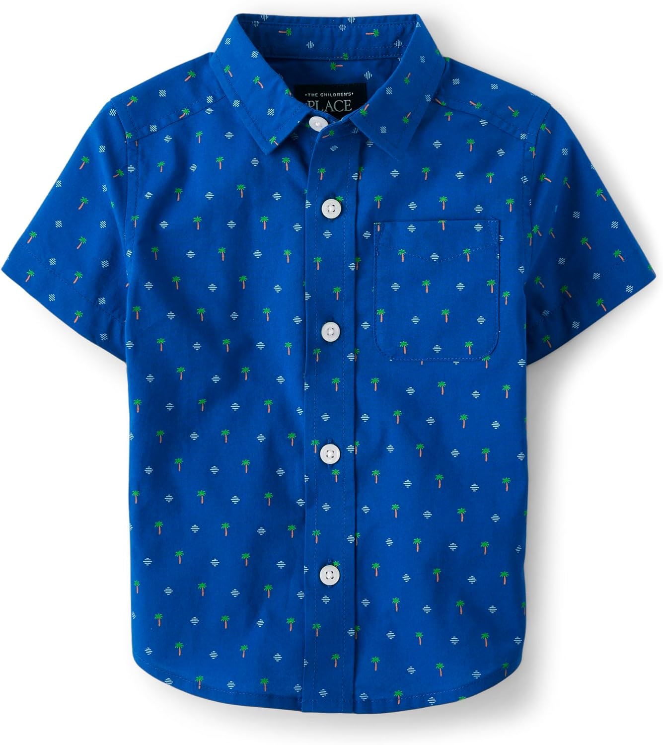 The Children’s Place Baby Boys’ Poplin Short Sleeve Button Down Shirt The Children’s Place Baby Boys’ Poplin Short Sleeve Button Down Shirt