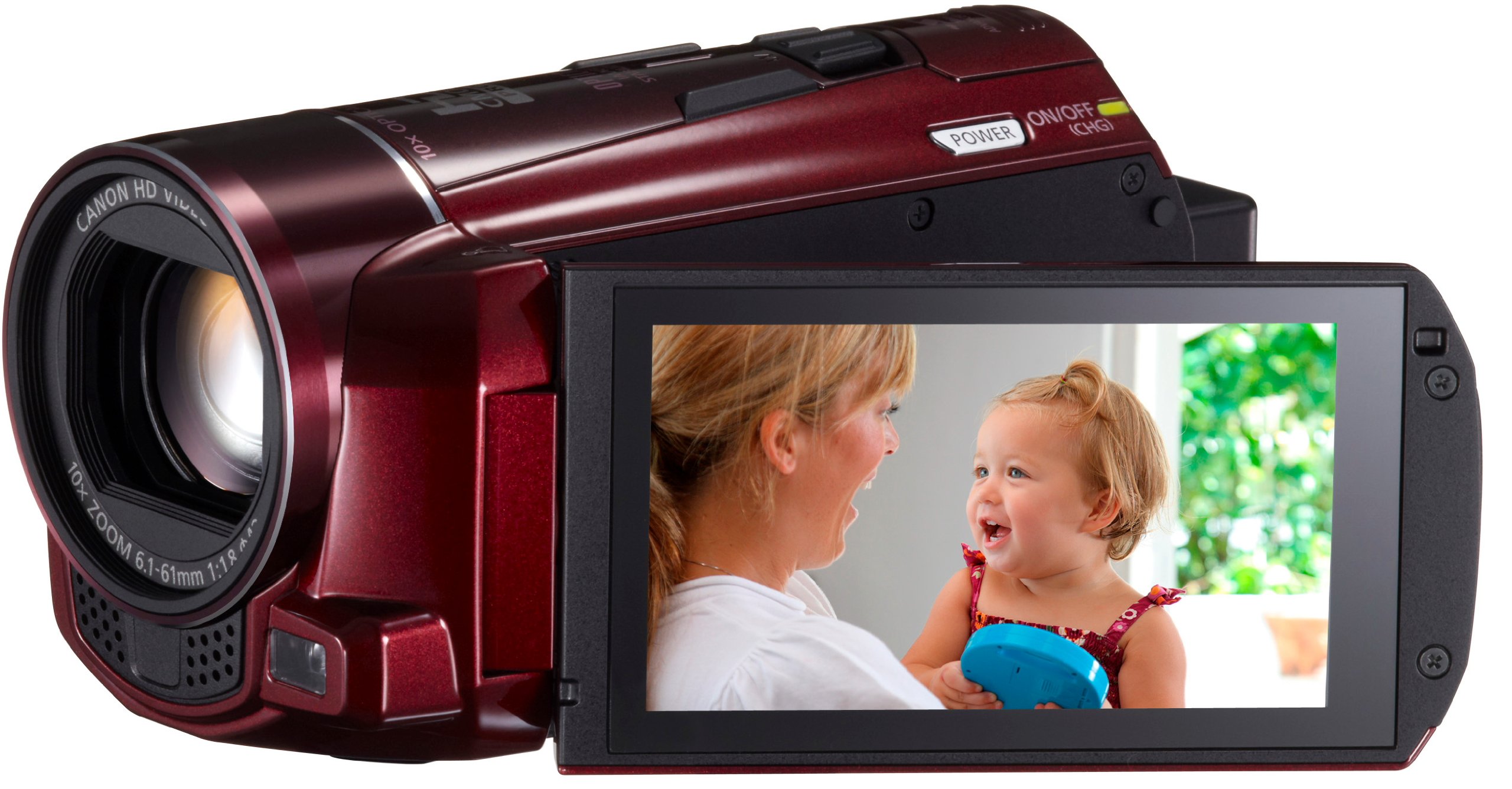 Amazon | Canon デジタルビデオカメラ iVIS HF M51 レッド 光学10倍  