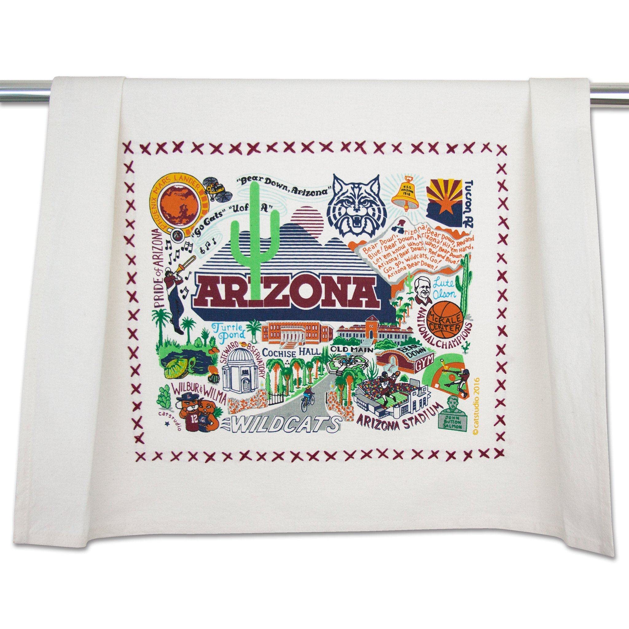 Catstudio Geschirrtuch, University of Arizona Wildcats Handtuch – Collegiate Küchentuch für Arizona-Fans für Studenten, Abschlussfeiern, Eltern und Alaune