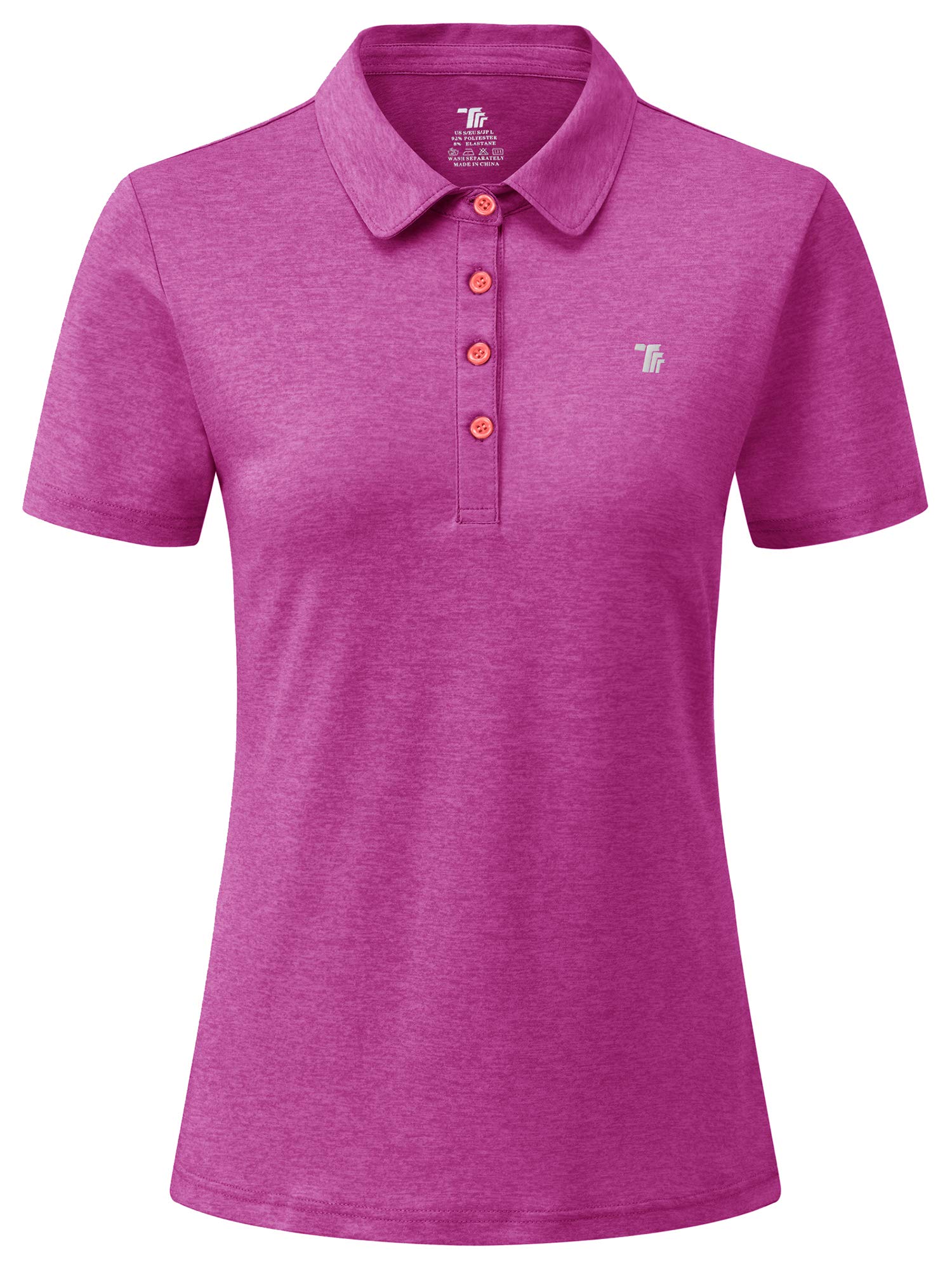 YSENTO Damen Golf Poloshirt Kurzarm Polohemd Schnelltrocknend Atmungsaktiv Sport Tennis Lady-Fit T-Shirts