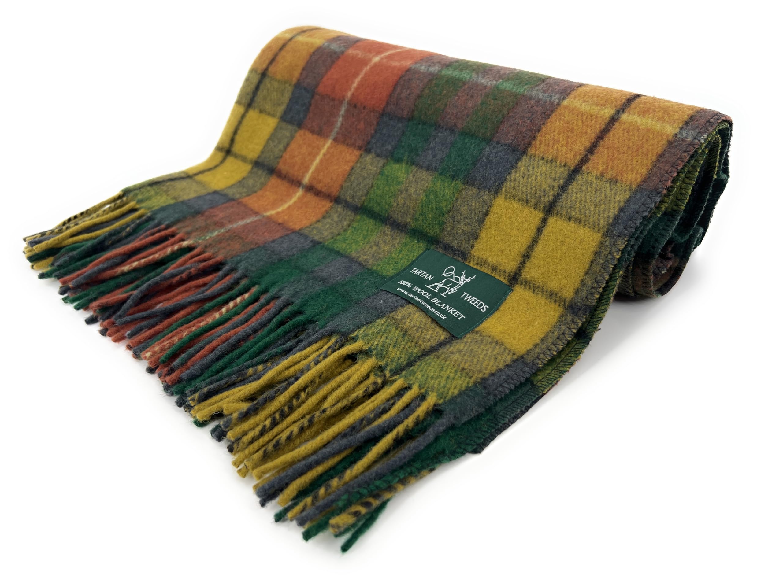 Tartan Tweeds Buchanan Antique Tartan Wool Blanket, Cosy Warm, Bed Or Sofa Throw (, Knee)