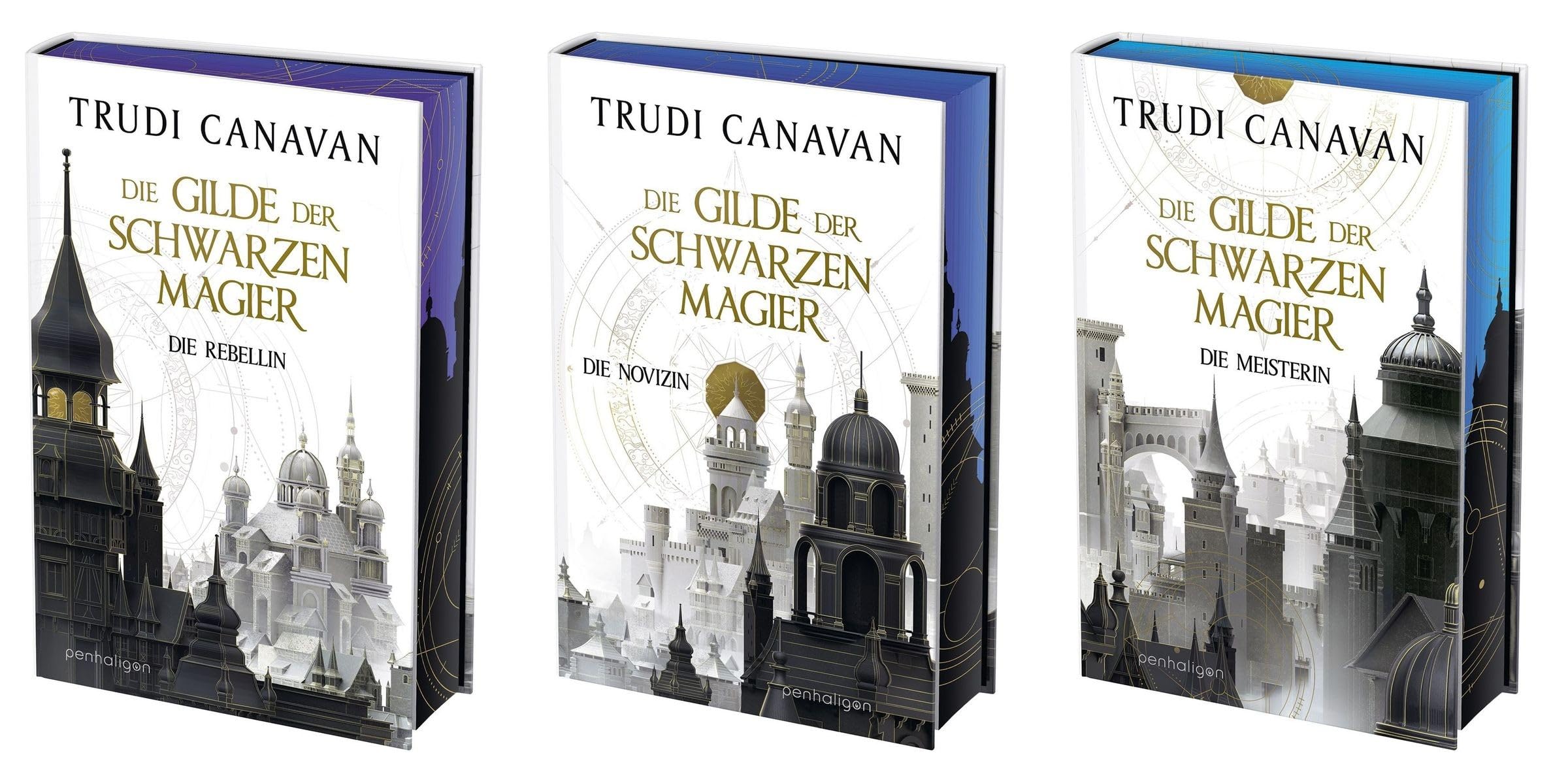 Die Gilde schwarzen Magier Band 1-3 in der Jubiläumsausgabe mit Farbschnitt + 1 exklusives Postkartenset