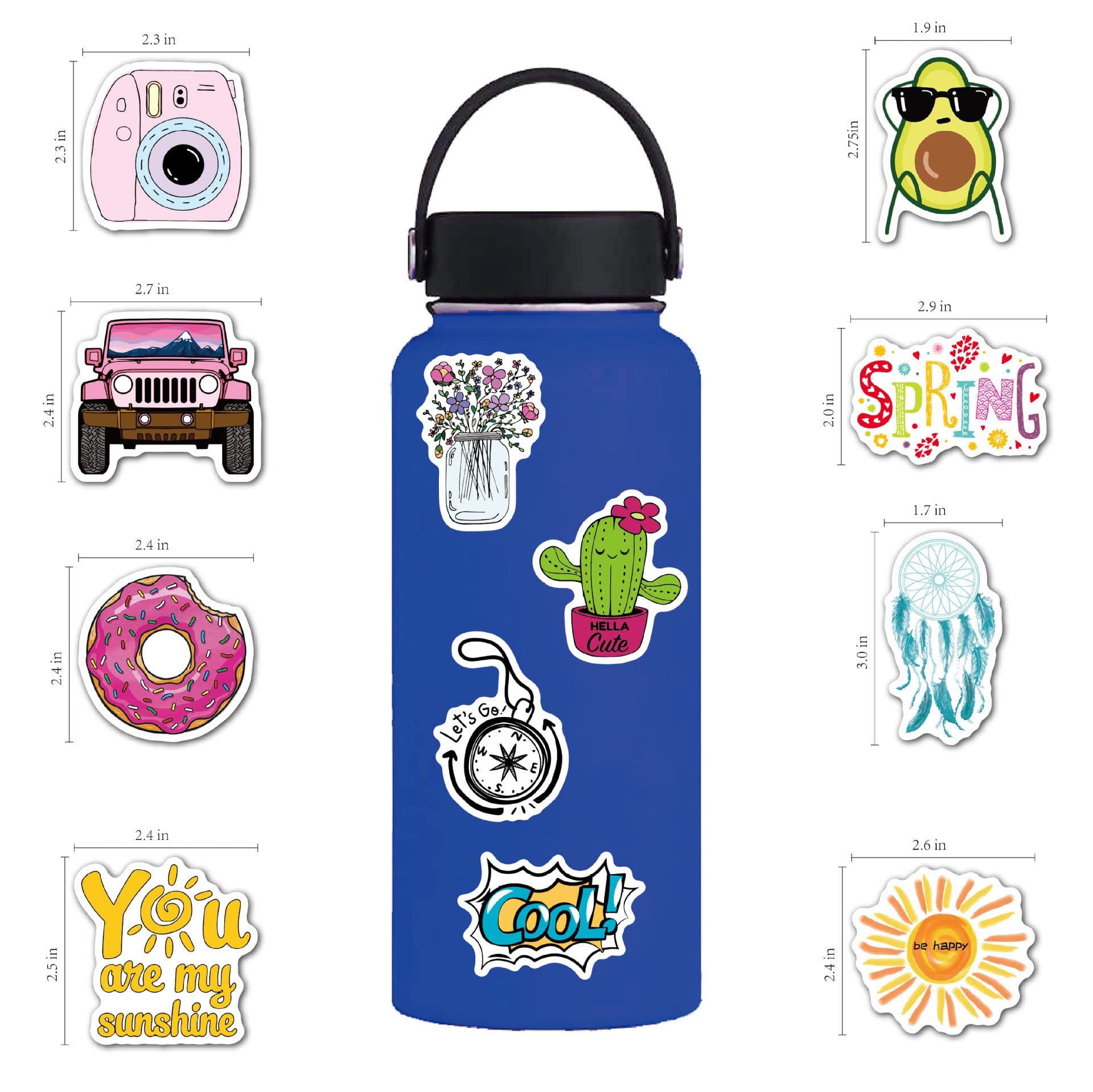 Juego De 200 Pegatinas De Neón Resistentes Al Agua, Pegatinas De Graffiti Para Ordenador Portátil, Monopatín, Scrapbook, Botella, MacBook IPad