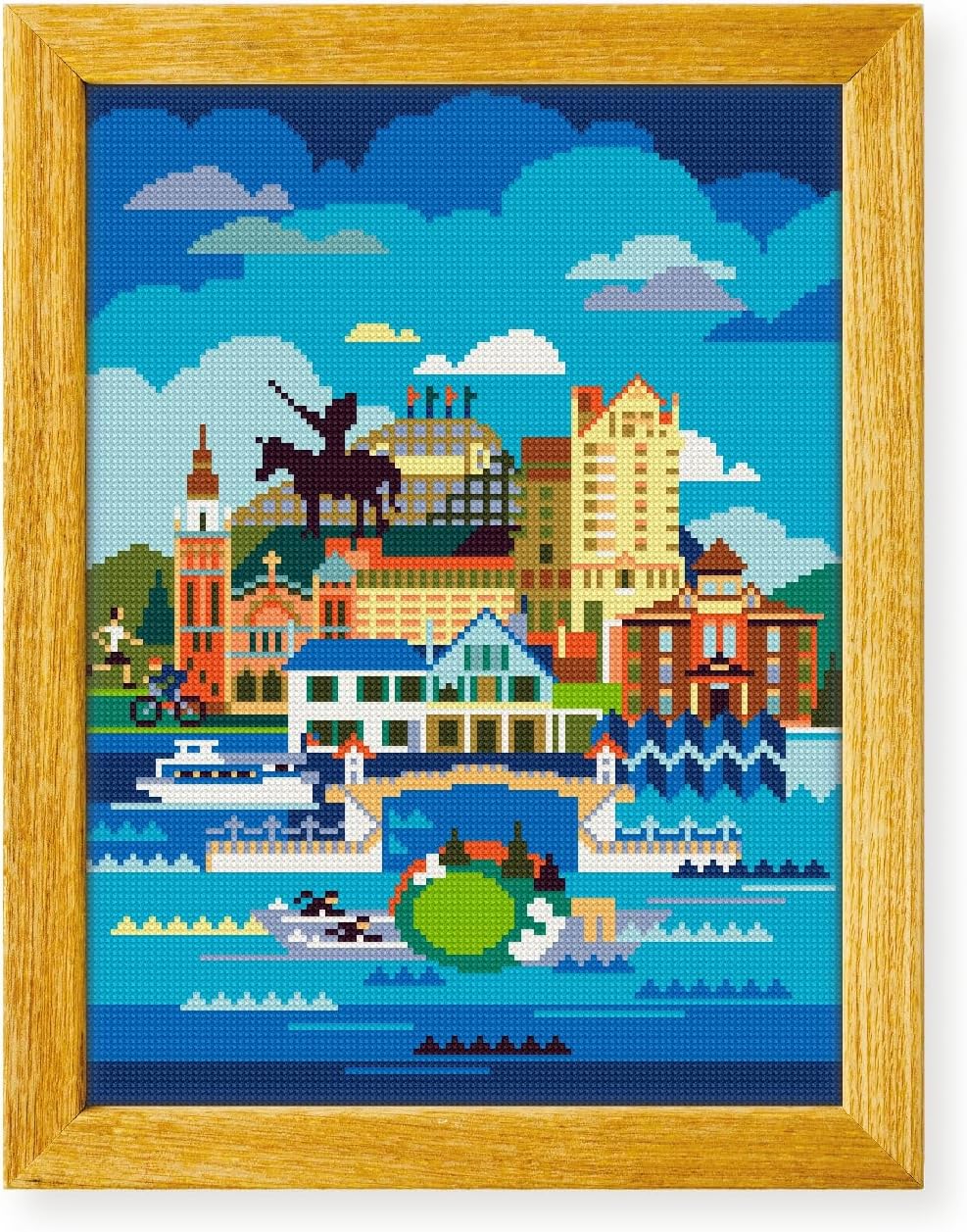 Awesome Pattern Studio Coeur Dalene Idaho USA DS318, Diamond Painting Kit, Diamond Art Kits for Adults, Full Drill 5D Diamond Dots Kits. All Items Included.
