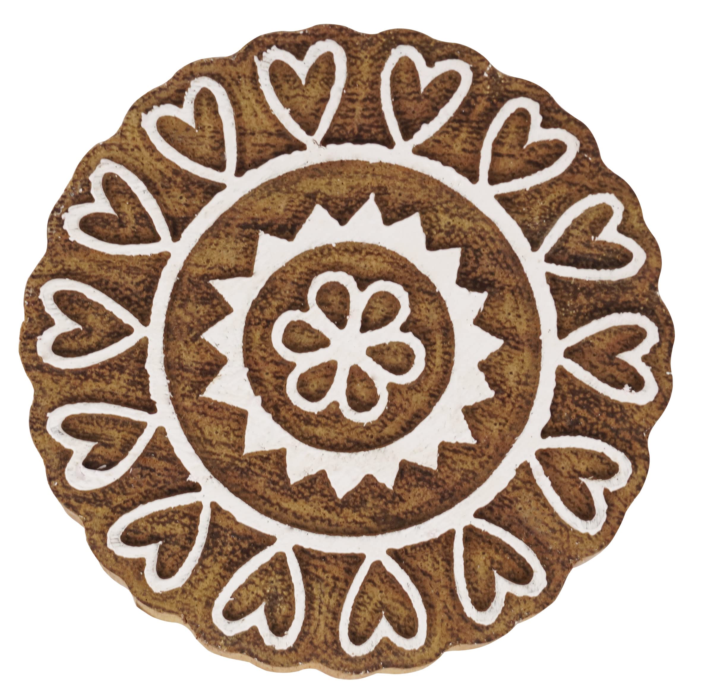 Tampon en bois impression textile mandala idée cadeau créatif pour passionné d'art