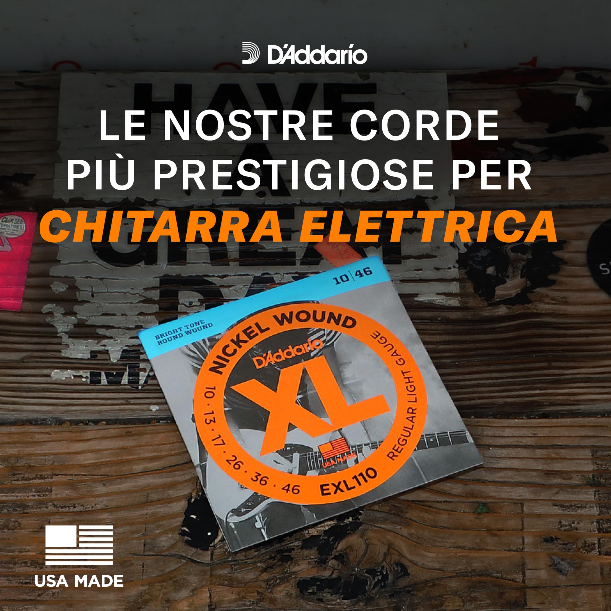 D'Addario EXL156 - Muta di corde placcate in nichel, avvolte in acciaio, per basso The Fender VI (intervalli di: .024-.084)