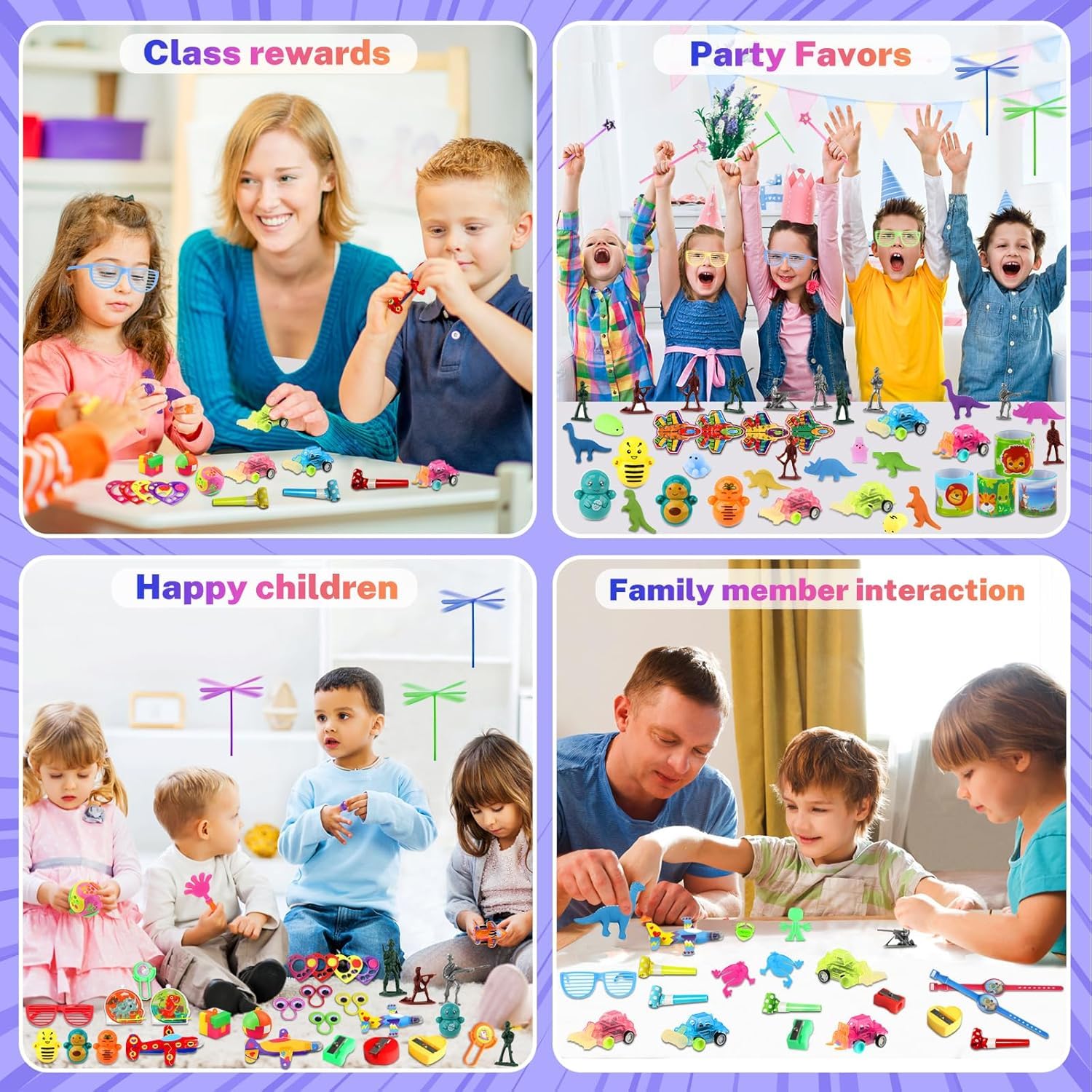 D Moto World DCW 200 Pcs Birthday Return Gift Kids Combo Pack - For A Colourful Party| Party Favor Gift Pack for Kids Ages 3-10 – Unisex Toys, Goodie Bag Fillers, Birthday & School Events 4