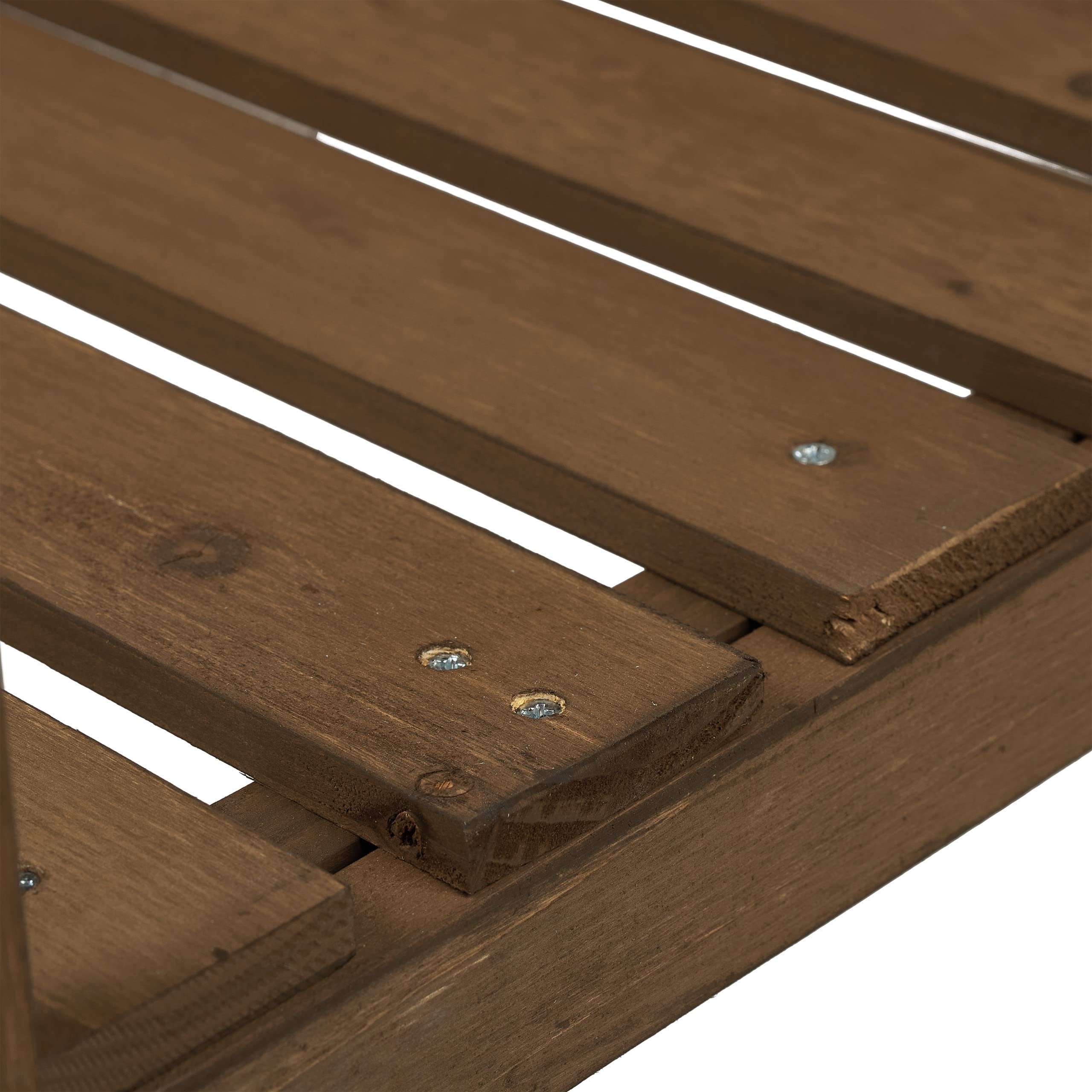 Relaxdays Huerto Urbano Madera de Abeto, Jardinera con Balda, Arriate Balcón y Terraza, 80x74x38 cm, Marrón