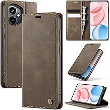 Honor 400 Case, Premium PU Leather Flip Case, Wallet Case, Shockproof RFID Blocking Protective Case for Honor 400, Coffee