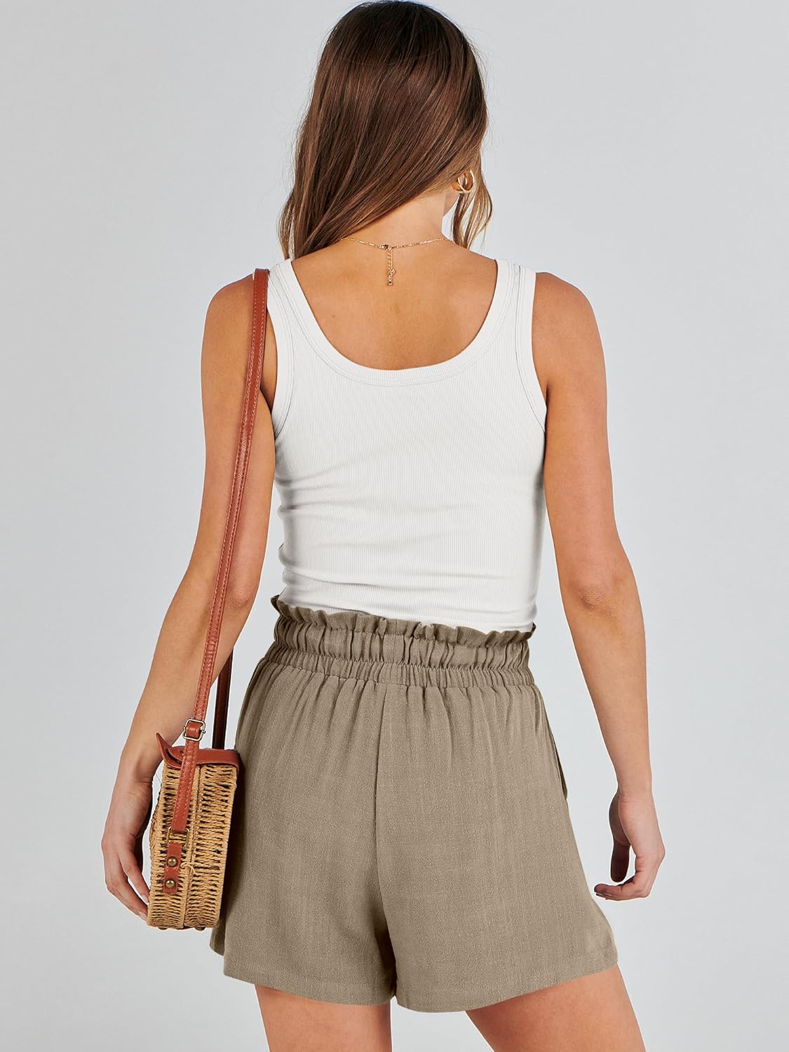 ANRABESS Linen Shorts for Women Summer Casual Wide Leg Loose High Waist Drawstring Dressy Shorts 2026 Beach Vacation Clothes - Image 5