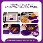 Microwave Sandwich Maker, Toaster, 4 Minute Grill, Grilled Cheese, Crispy, Toastie Maker, Panini Press, Dishwasher Safe, Microwave Grill, Office, Home, Travel & School Dorms (Purple, Regular)