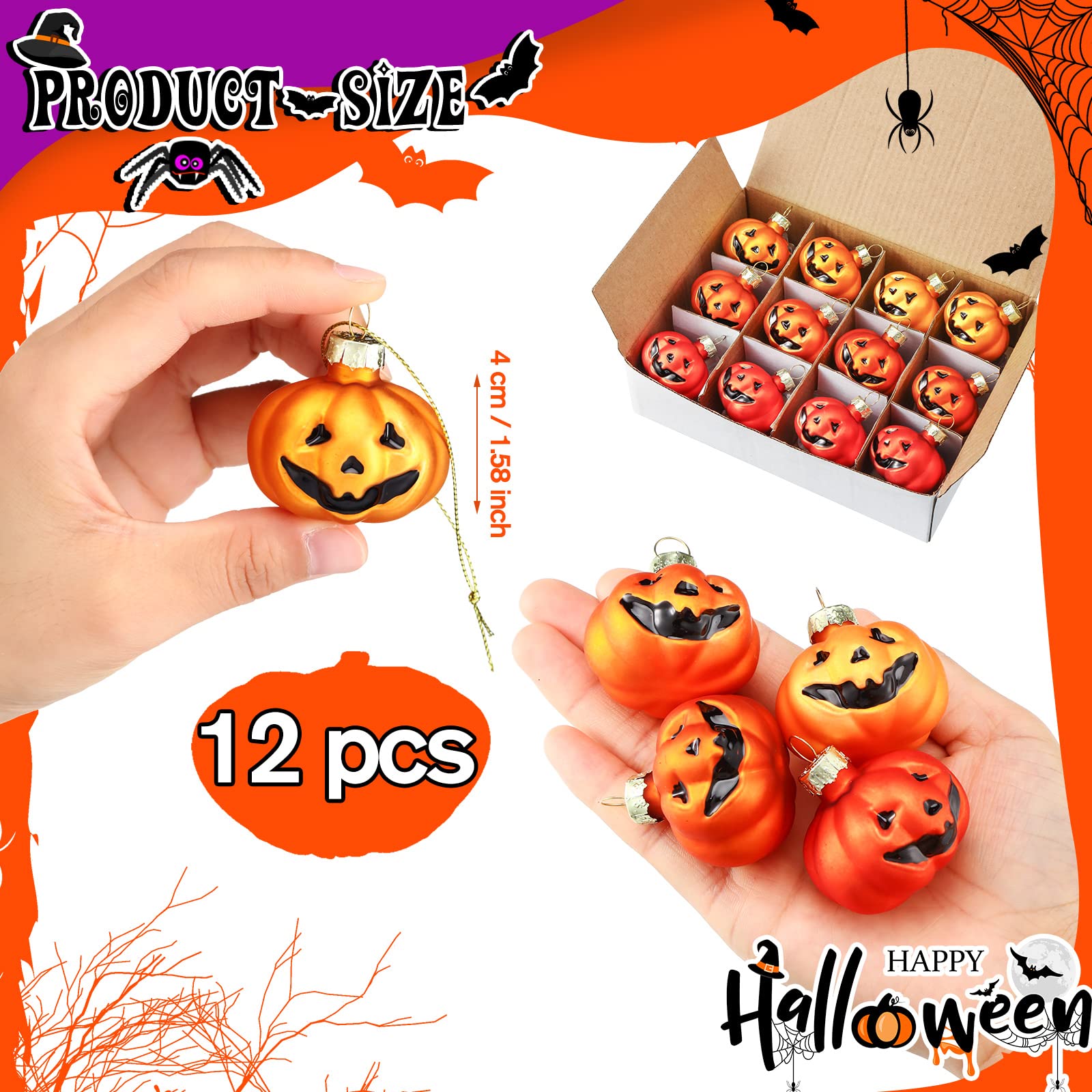 美品レア　ハロウィン ガラスオーナメント　36セット　ジョンデリアン好きにも 美品レア ハロウィン ガラスオーナメント 36セット ジョン