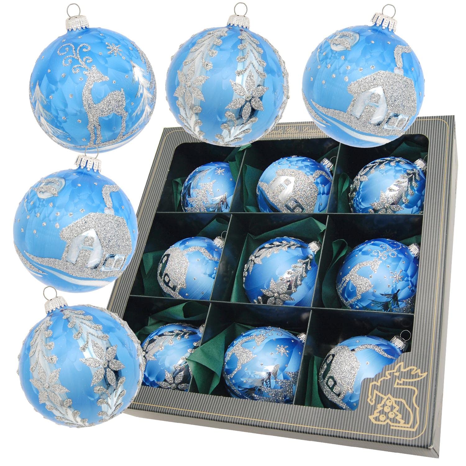 Krebs Glazen Lauscha Palline Natalizie Per Albero Di Natale In Vetro Trasparente Da 1292513