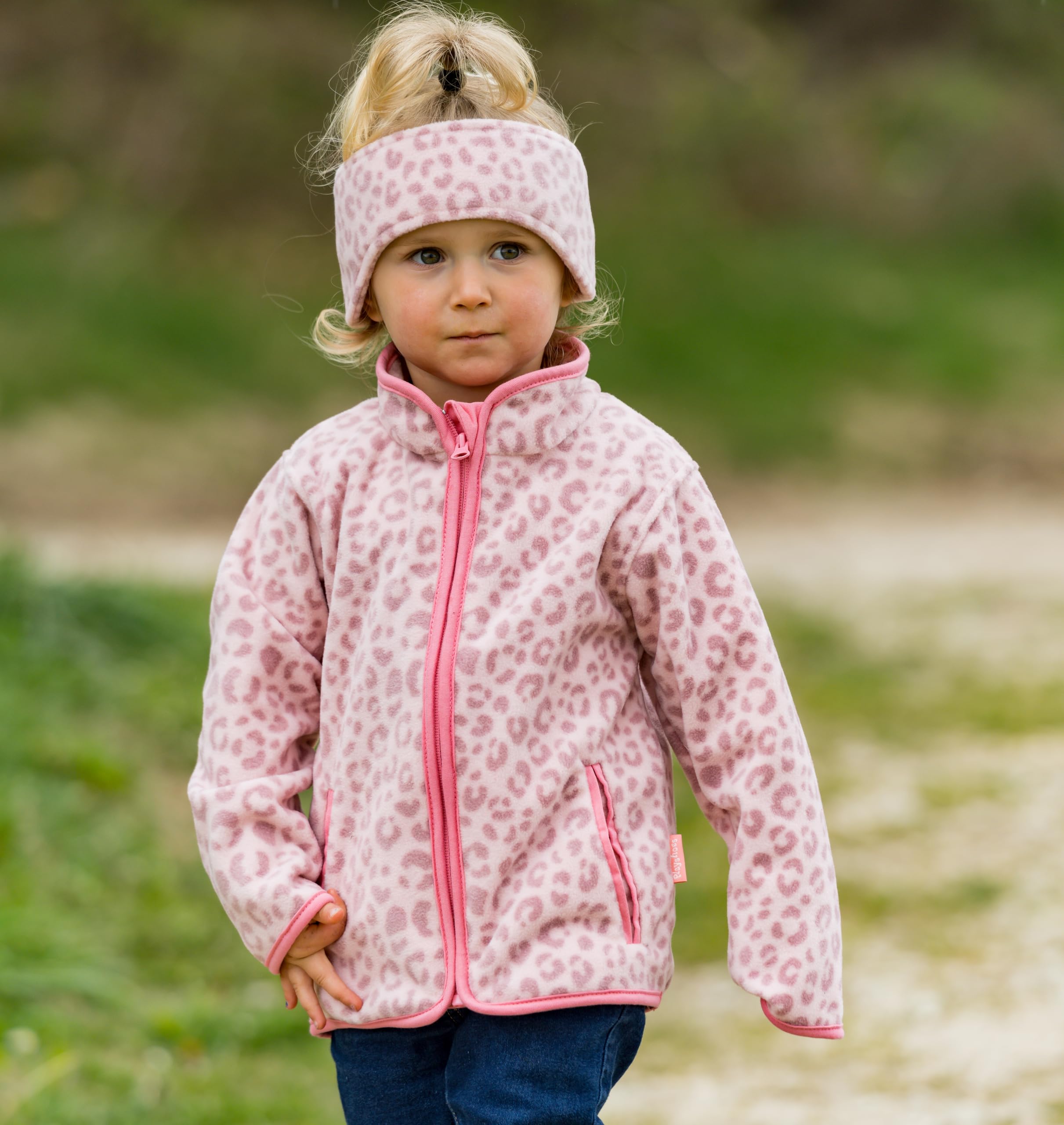 Playshoes Dziewczęca kurtka polarowa, różowa, 128, Rosa, 128 cm