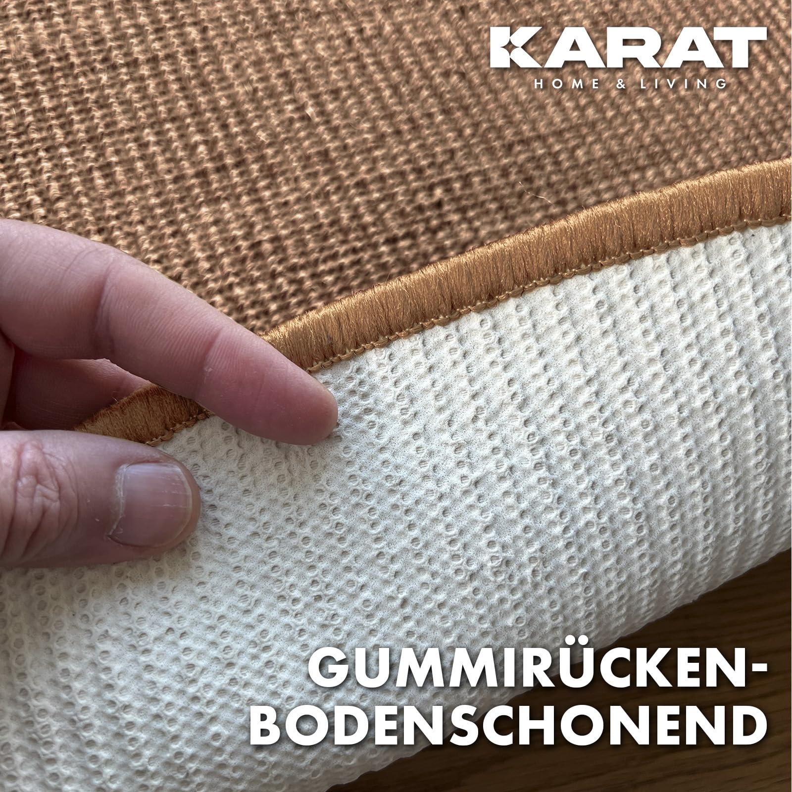 KARAT Alfombra para rascar gatos redonda, 150 cm de diámetro, de sisal natural, posibilidades de arañar para gatos, muebles para pared o suelo, resistente y lavable, corcho