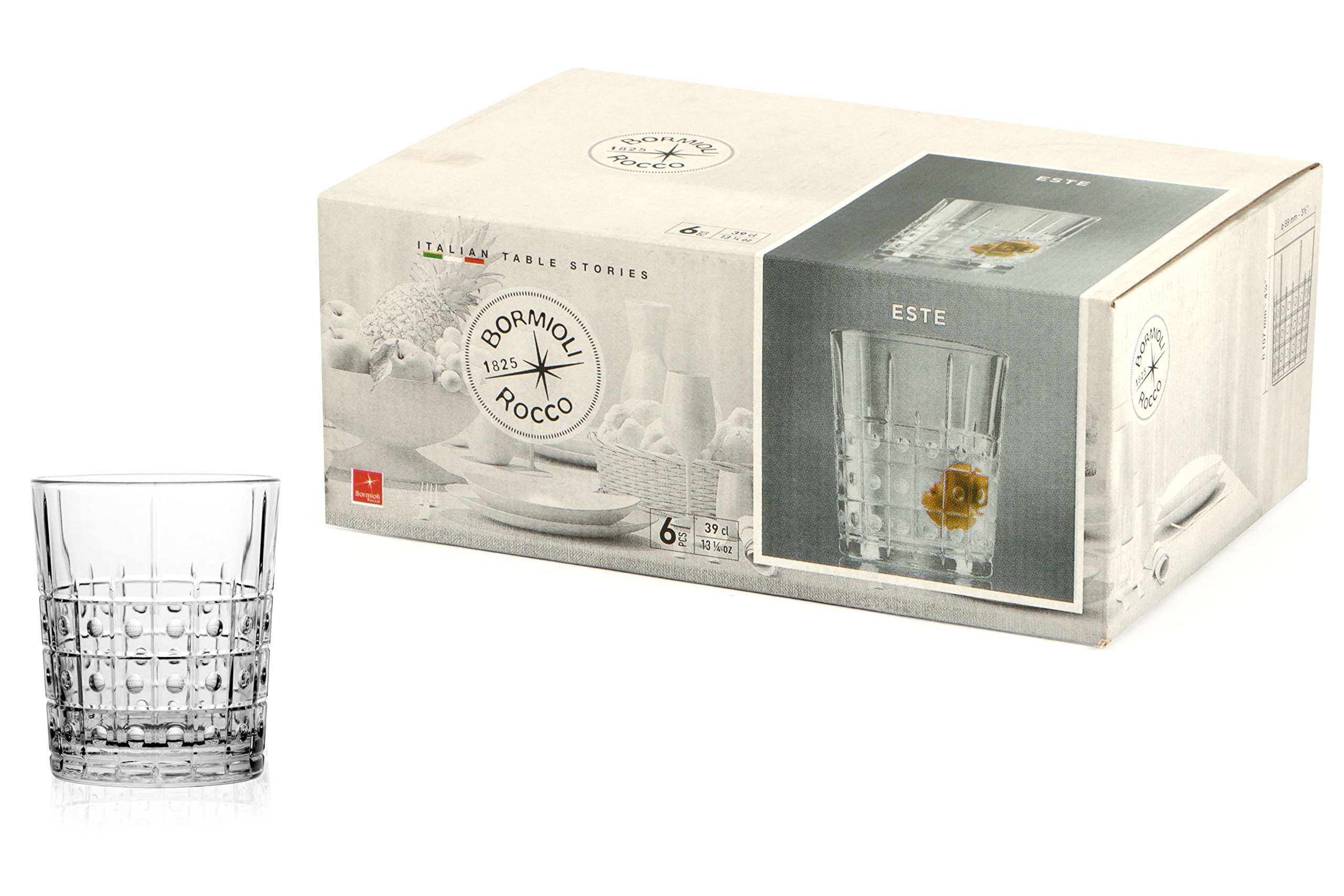 Bormioli Rocco Este DOF Glass, Set of 6, 13.5 oz, Clear, 6 Unità