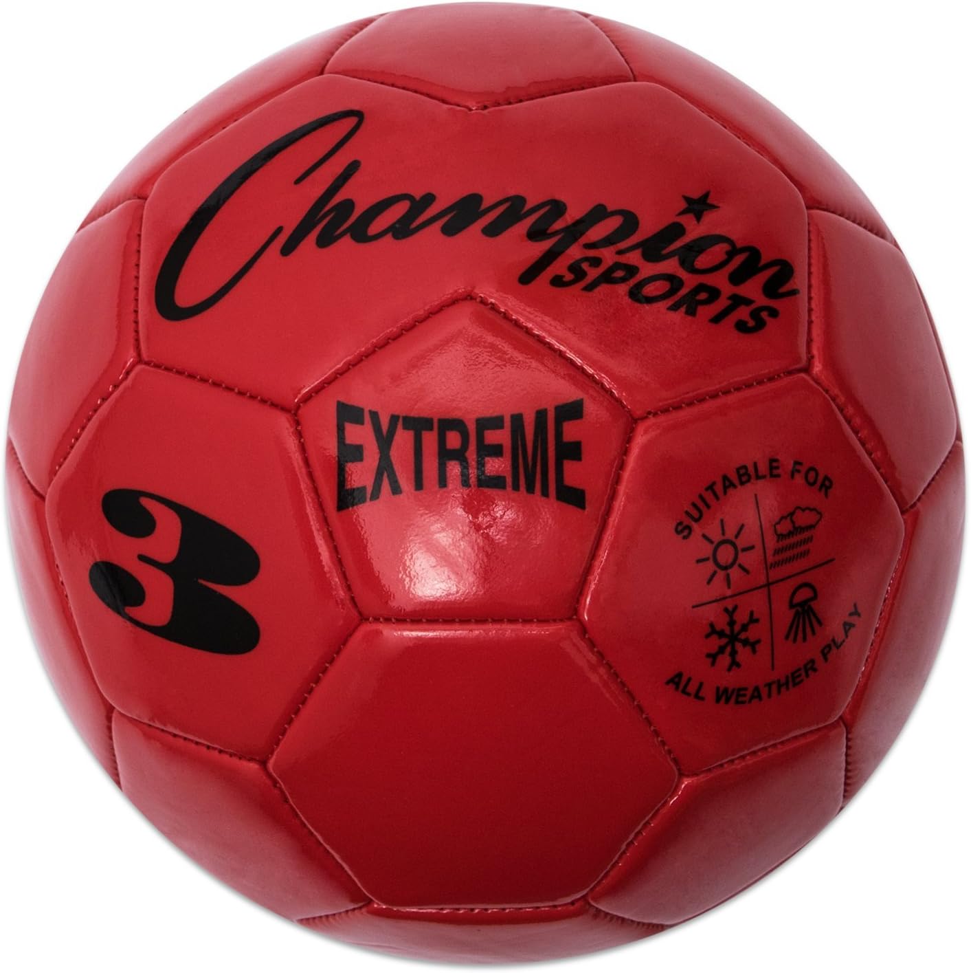 Champion Sports Extreme Series Soccer Ball – Sizes 3, 4, 5, Soft Touch, All Weather, High Air Retention, Youth & Adult League Balls for Training, Games, Outdoor & Indoor Play, Multiple Colors