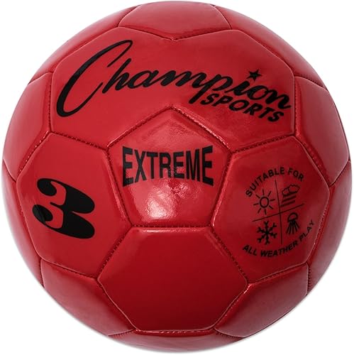 Vista 18 de Champion Sports Extreme Series - Balón de fútbol – Tamaños 3, 4, 5, tacto suave, para todo clima, alta retención de aire, pelotas de liga