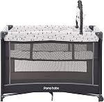 Pamo Babe Portable Baby Playpen, Lightweight Travel Playard with Mattress and Wheels (Rabbit)