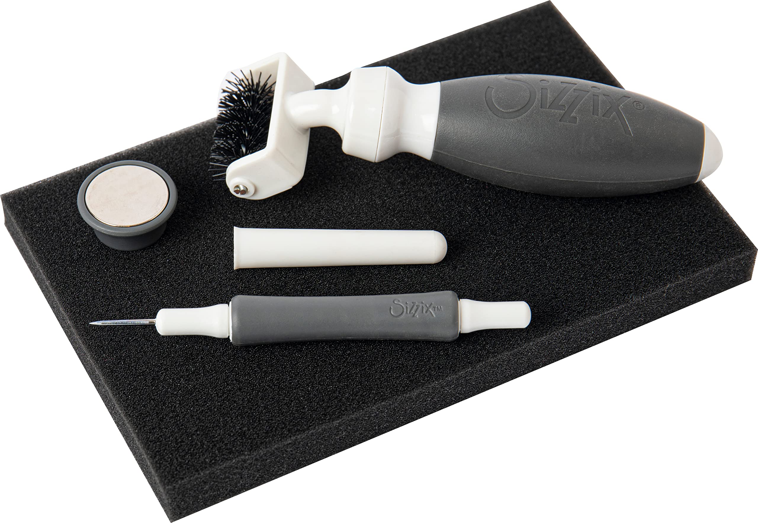 Sizzix 662106 zımba aleti, zımba fırçası ve kesme keskisi, mıknatıslı sabitleme, 0, OSFA