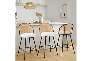 Mid-Century Modern Comfort and Style: Swivel Counter Height Bar Stool Trio