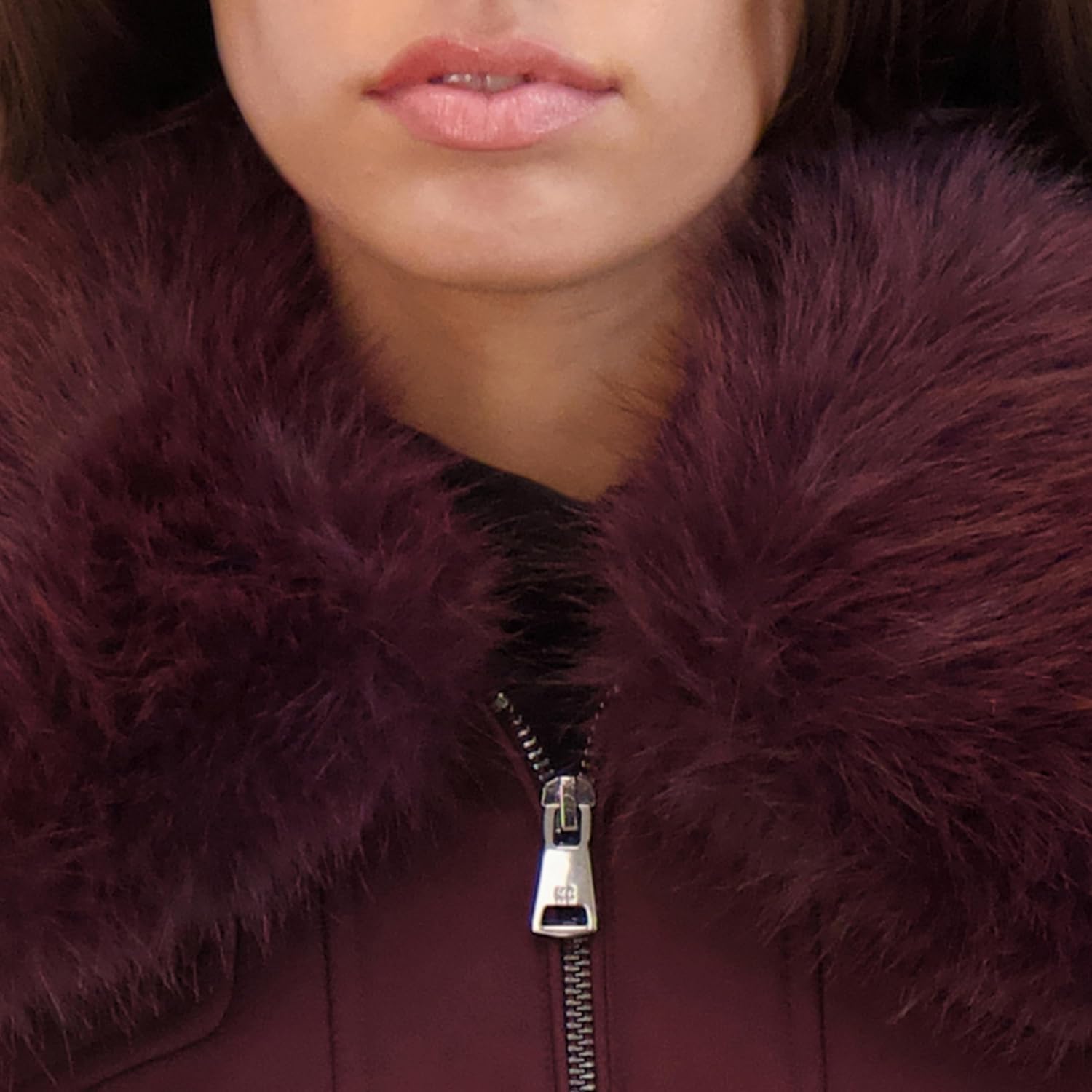 Kenneth Cole Women's Soft Shell Rain Coat With Exposed Zip Detail - Image 5