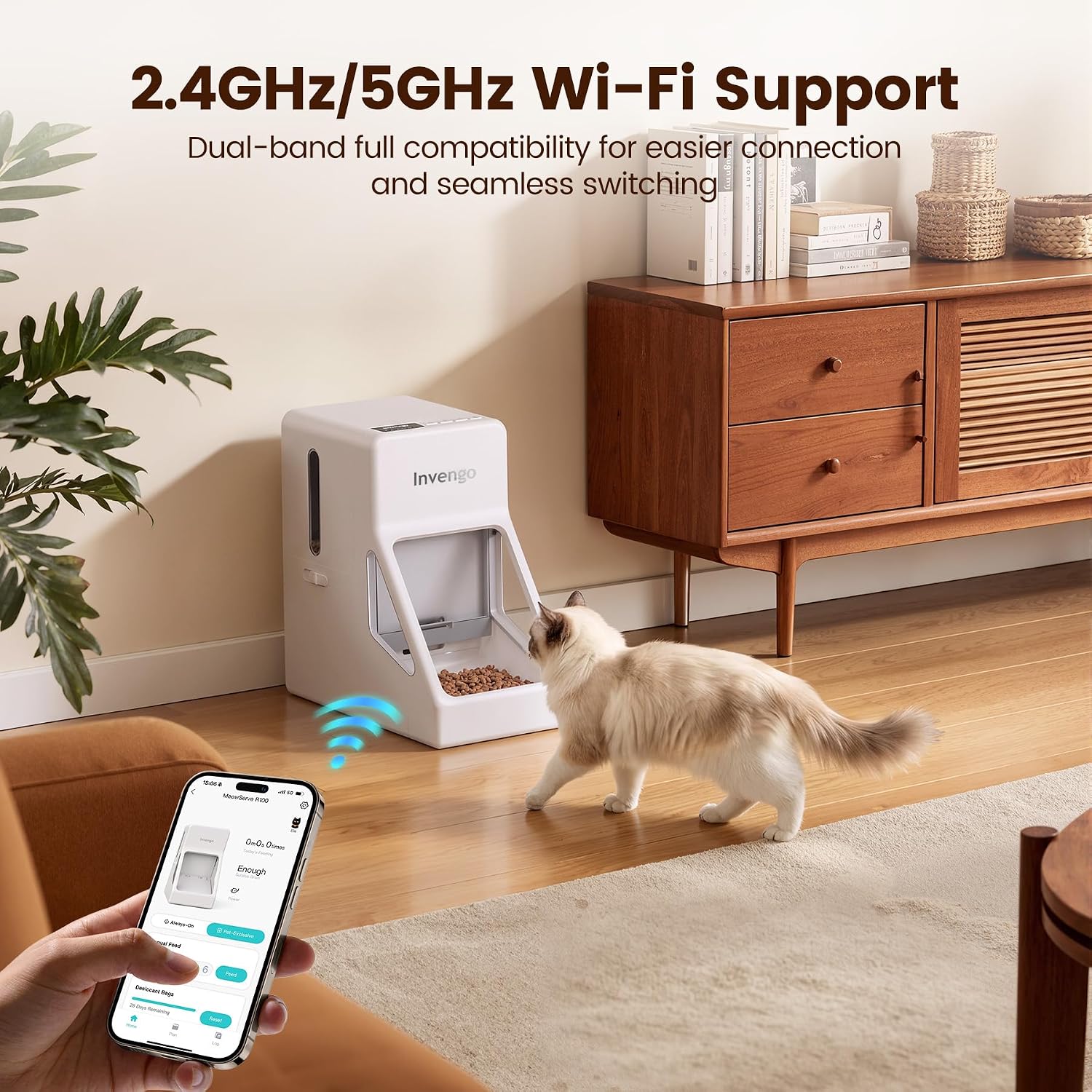 RFID Automatic Cat Feeder, Microchip & RFID Tag Compatible
