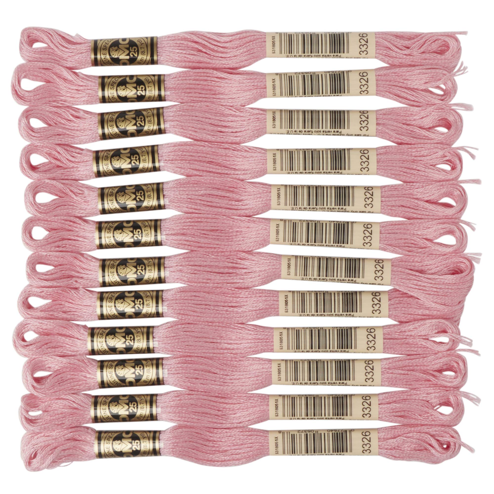 Dmc #3326 Pink 6-Strand Embroidery Cotton Floss, Light Rose