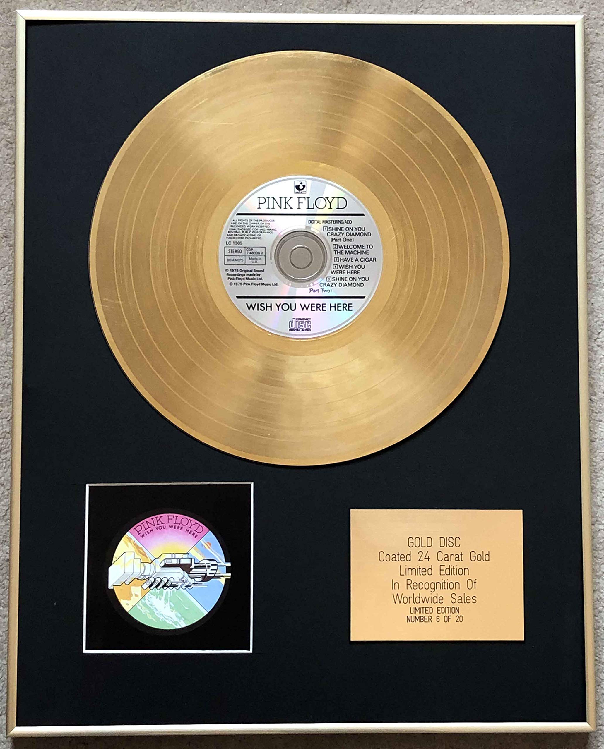 Century Music Awards - PINK FLOYD - Ltd Edition CD 24 Carat Gold