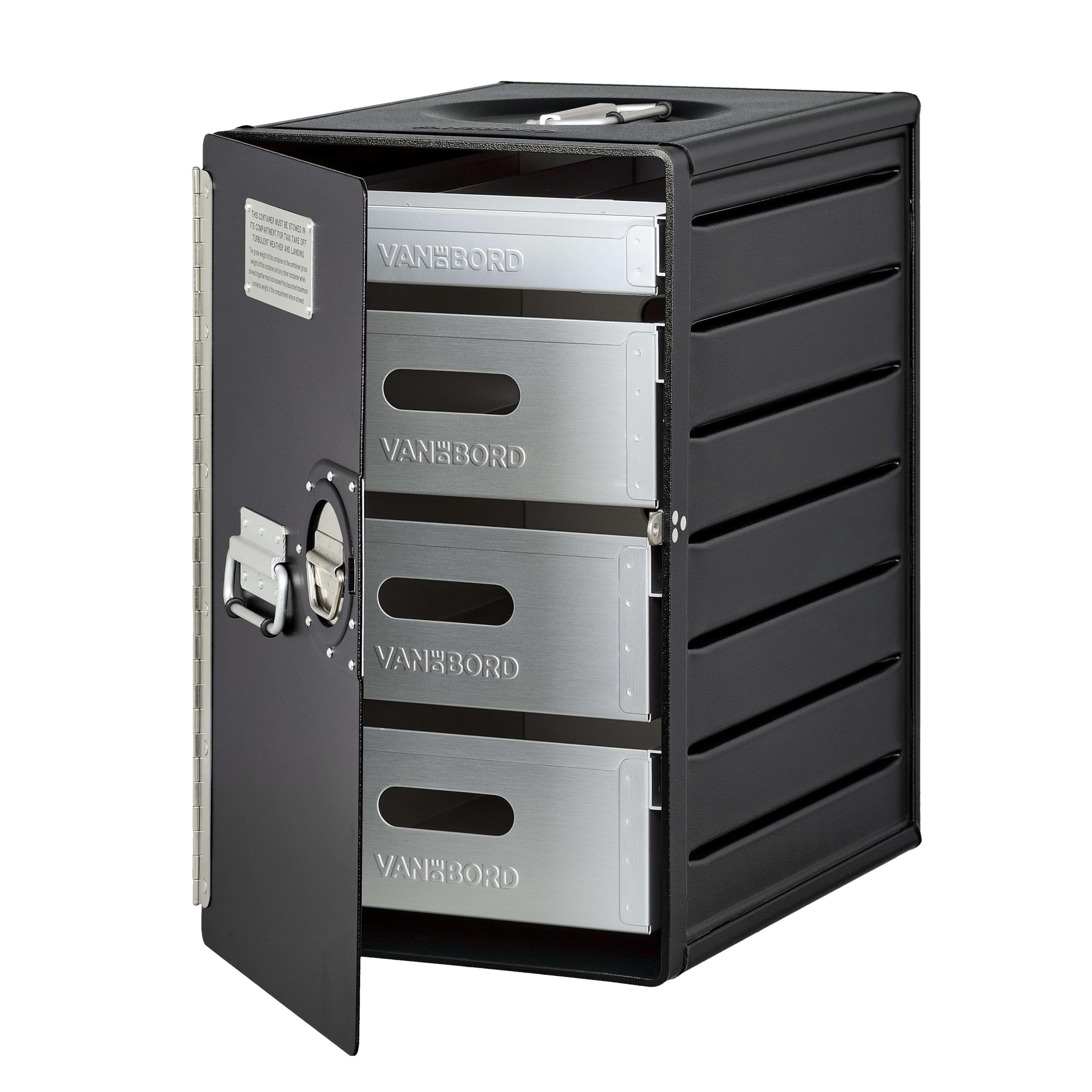 Büroschrank abschliessbar, Aktenschrank klein, Schubladenschrank, Lagerschrank, Druckertisch, Büro & Homeoffice, vormontiert, 47,4 x 29,5 x 40,7, Bord Box XL, Schwarz, Stauraum 1