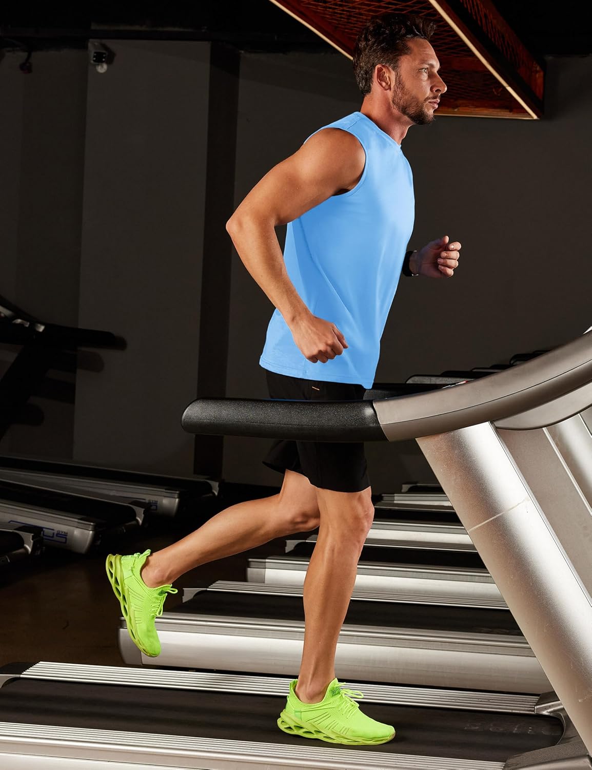 MAGCOMSEN Men's Tank Top Cotton Muscle Workout Gym Shirts Moisture Wicking Lightweight Summer Casual Sleeveless Shirts - Image 3