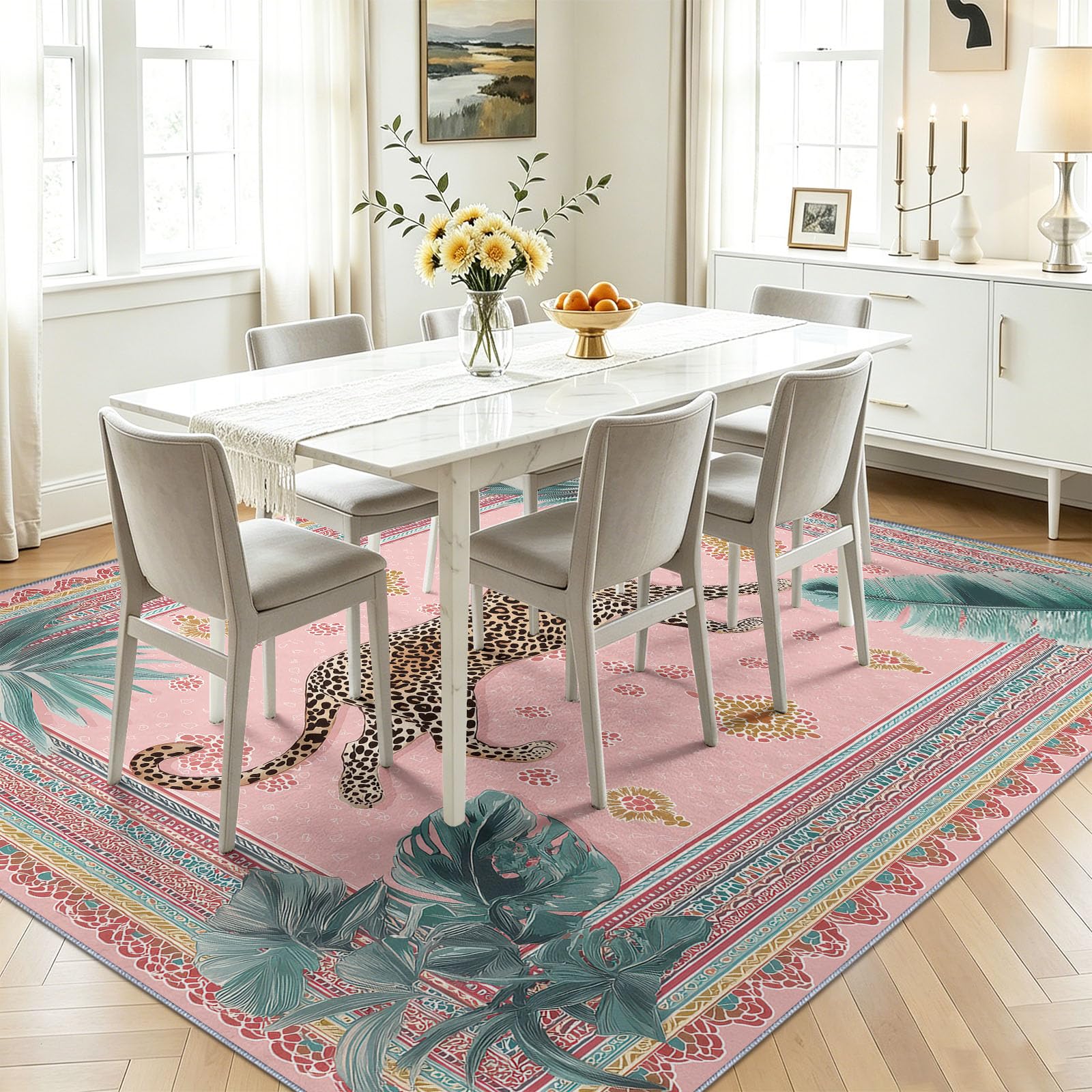 Tappeto antiscivolo 160 x 230 cm, classico di lusso, per salotto, colore