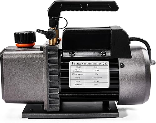 Bomba de vacío HVAC de una sola etapa de 3.5 CFM 14 HP 110V para sistemas R134a R12 R22 R410a R502, bomba de vacío de CA automática para recarga de