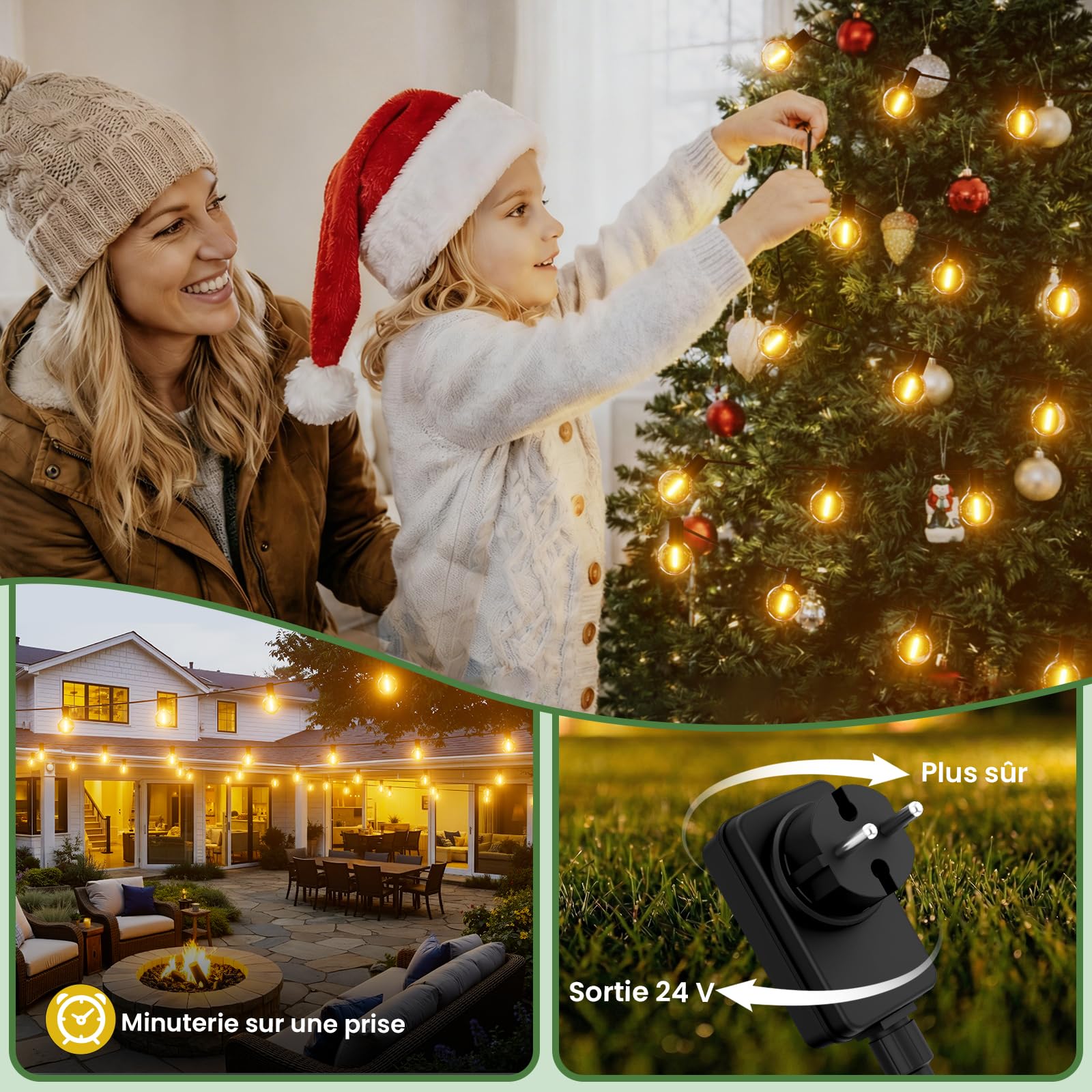 Yuusei Guirlande Lumineuse Exterieure, 30M Guirlande Guinguette Exterieur | LED avec Variateur, étanche IP45, 37+2 G40 Ampoules Incassables pour Terrasse Deco Jardin Pergola Balcon Mariages et Fêtes