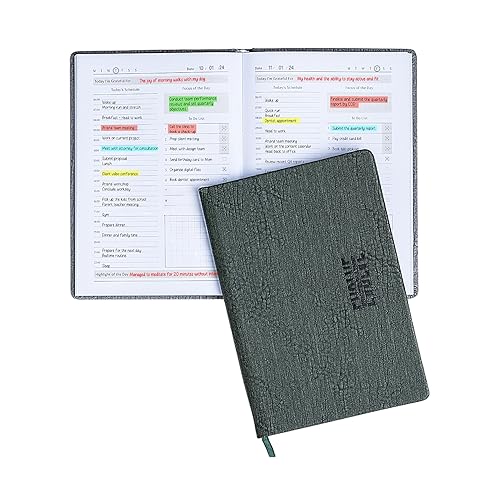 Undated Planner by Sorena - Ideal A5 Organiser and Diary - To Do List, Journal or Planner with Calendar - Ideal Student or Teacher University Academic Essential