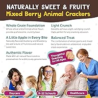 Vista 4 de Galletas de animales de bayas mixtas, galletas de animales integrales totalmente naturales, galletas a granel de animales saludables y crujientes
