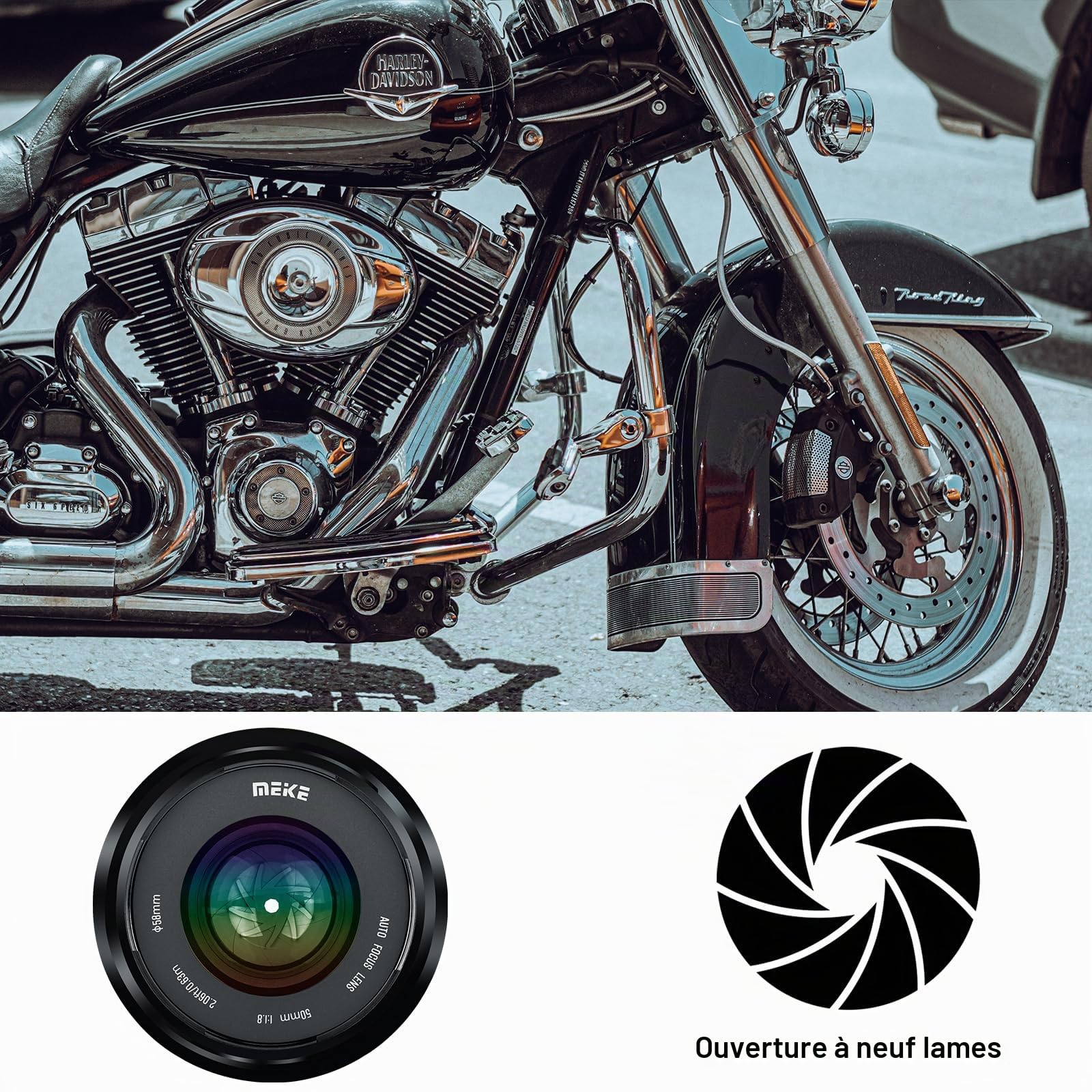 Objectif Meike 50 mm F1.8 Plein Format AF STM (Moteur Pas à Pas) à Ouverture Standard, Mise au Point Automatique, objectifs de Portrait à Prime Fixe pour appareils Photo sans Miroir à Monture Nikon Z