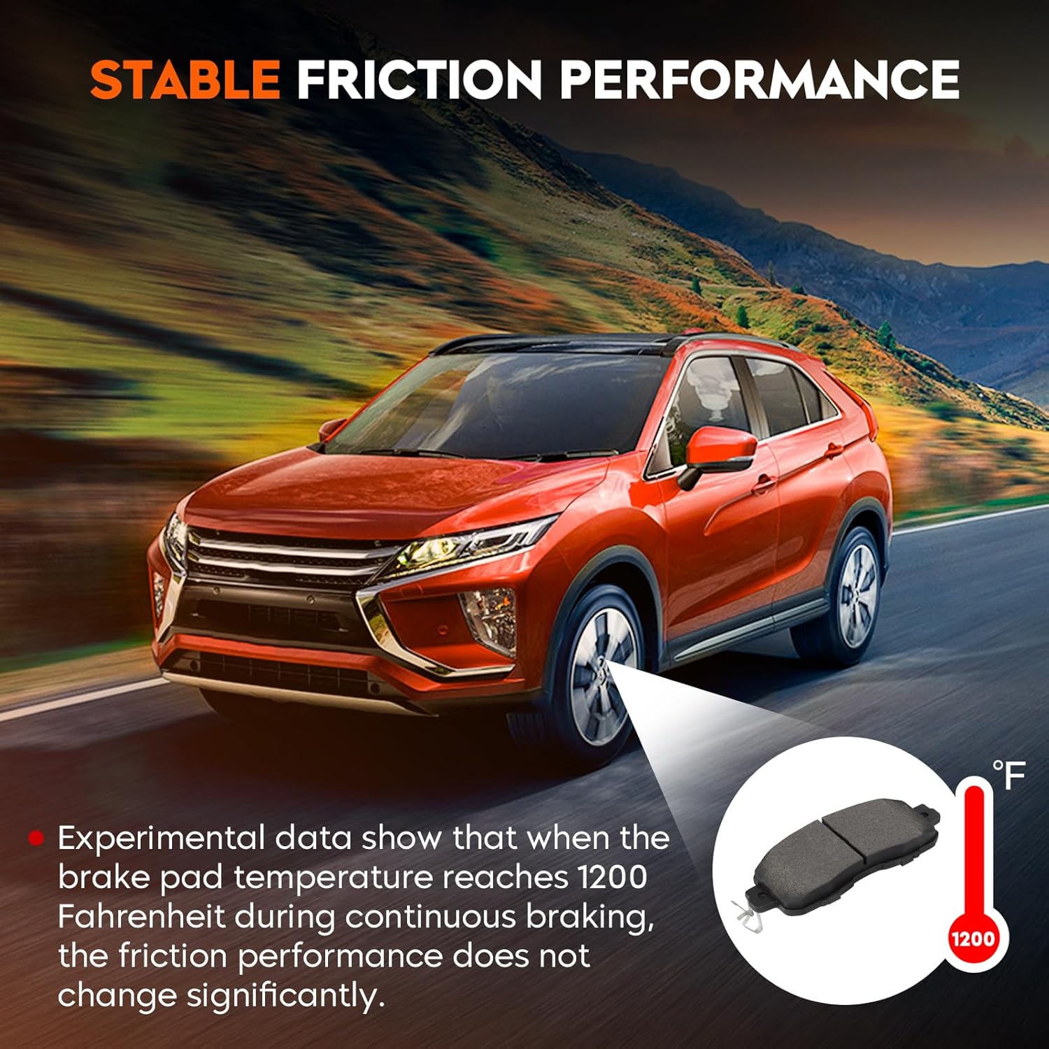 Front Ceramic & Rear Semi-Metallic Brake Pads Set for Nissan Altima 2013-2019 Only 4-Door Models 8PCS